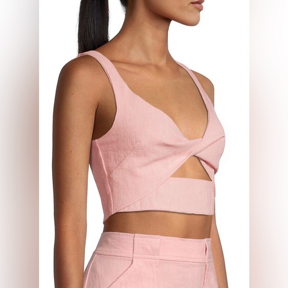 Bec & Bridge Bonnie Cut-Out Pink Crop Top Size 4 NWT - Picture 3 of 16